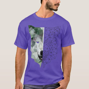 T-shirt Loup géométrique