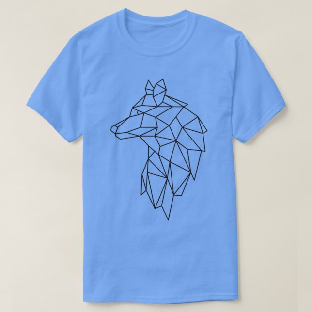 T-shirt Loup géométrique 1 (Design devant)