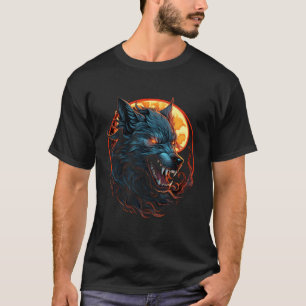 T-shirt Loup gothique Wolves Lune Sorcière Occulte Imagina