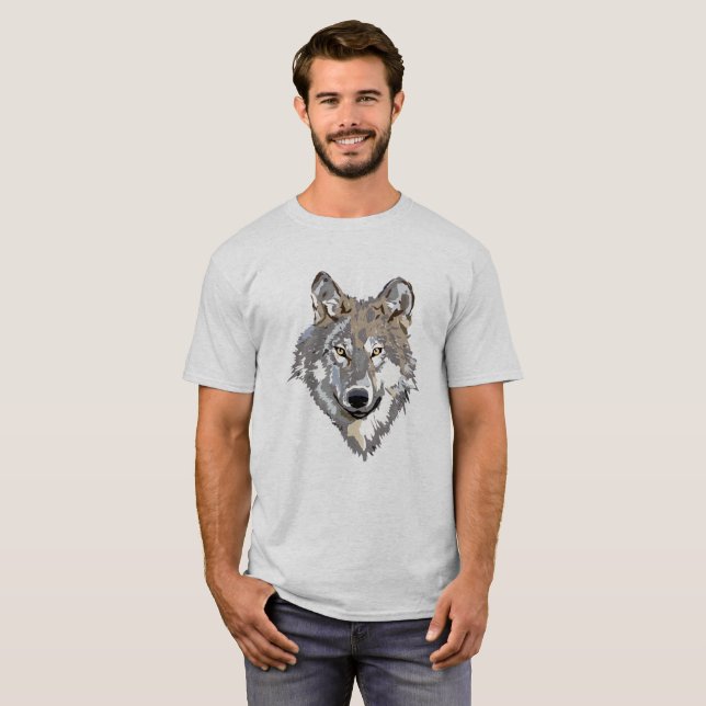 T-shirt Loup gris (Devant entier)