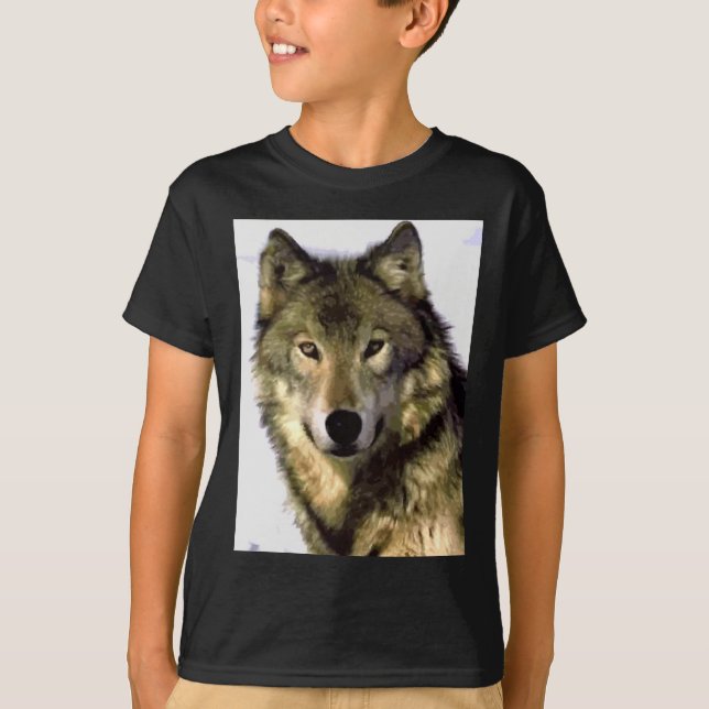 T-shirt Loup gris (Devant)
