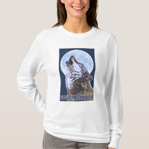 T-shirt Loup gris HowlingSouth Dakota