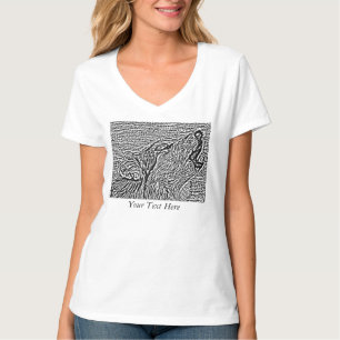 T-shirt loup gris hurler peinture de la faune art réaliste