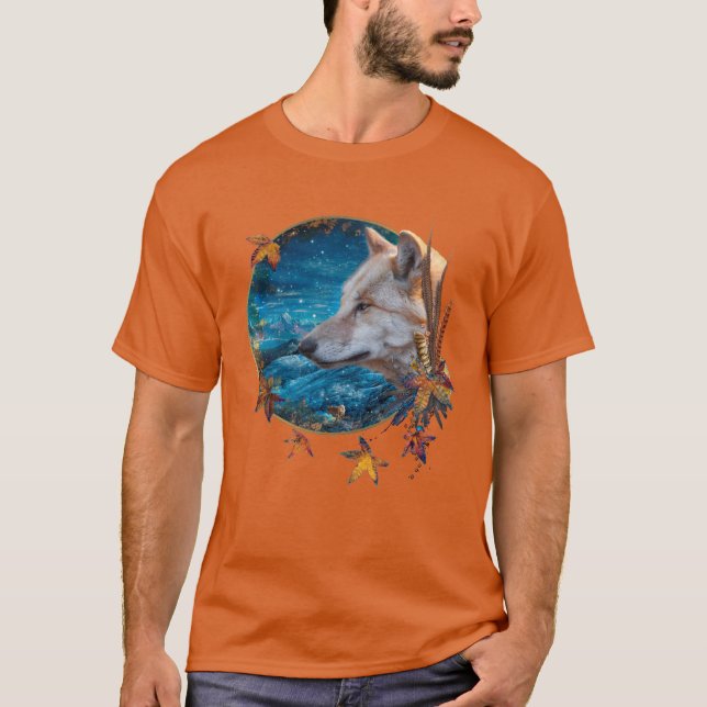 T-shirt Loup gris "LA GRANDE QUÊTE" (Devant)