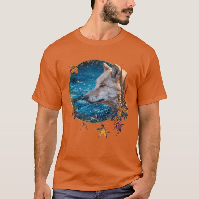 T-shirt Loup gris "LA GRANDE QUÊTE" (Devant)