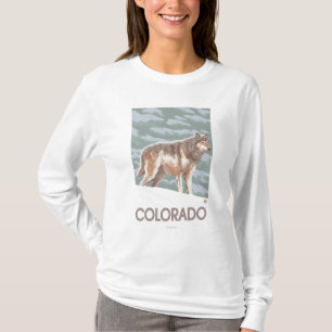 T-shirt Loup gris StandingColorado