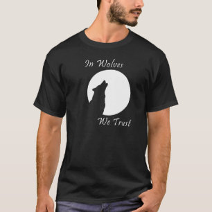T-shirt Loup hurlant à la chemise de lune - dans les loups