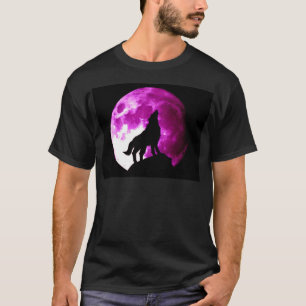 T-shirt Loup hurlant à la lune