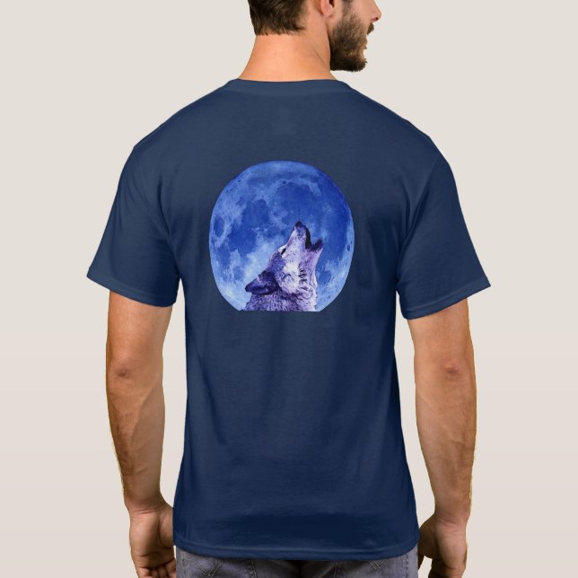 T-shirt Loup hurlant à la Lune (Dos)