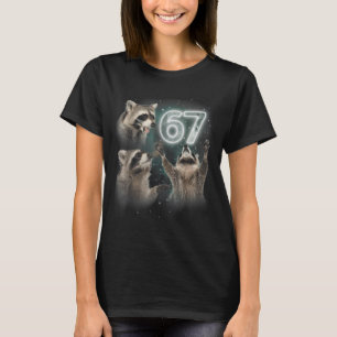 T-shirt Loup hurlant à la lune 67 6 7 Halloween 67 Loup