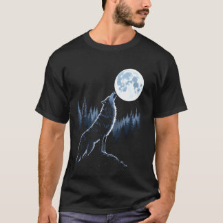 T-shirt Loup hurlant à la lune loup hurlant amoureux de la