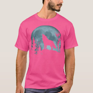 T-shirt Loup hurlant Sur La Lune