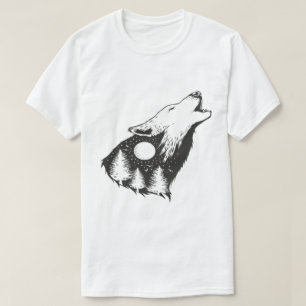 T-Shirt Loup Hurleur de la Lune