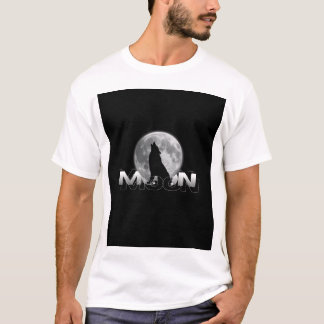 T-Shirt Loup Hurleur de la Lune | Graphisme Loup P