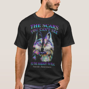 T-shirt Loup Les cicatrices Que Vous Ne Pouvez Pas Voir So