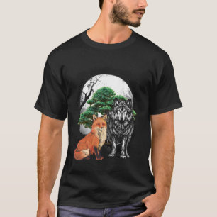 T-shirt Loup Loups Renard Renards Animaux Sauvages Animaux
