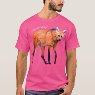 T-shirt Loup Mané Amateurs de loup de chien sauvage d'Amér