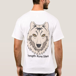T-Shirt Loup Minimaliste – Marche Solitaire N'Ayez