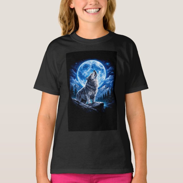 T-shirt Loup mystique hurlant (Devant)