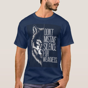 T-Shirt Loup Ne confondez pas le silence avec la f