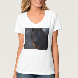 T-shirt Loup noir