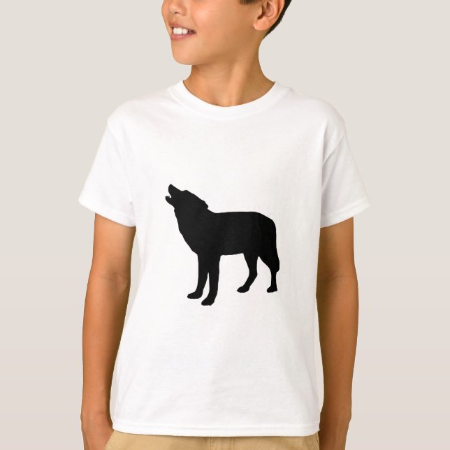 T-shirt Loup noir (Devant)