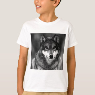 T-shirt Loup noir et blanc