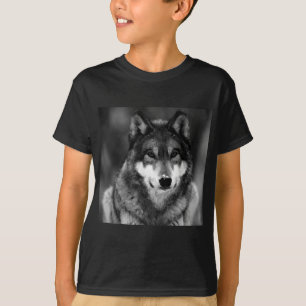 T-shirt Loup noir et blanc