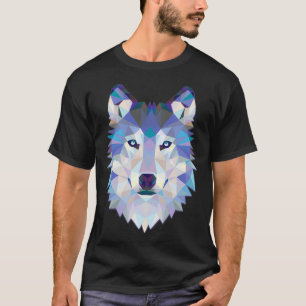 T-shirt Loup polygonal