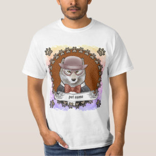 T-shirt Loup portant des lunettes