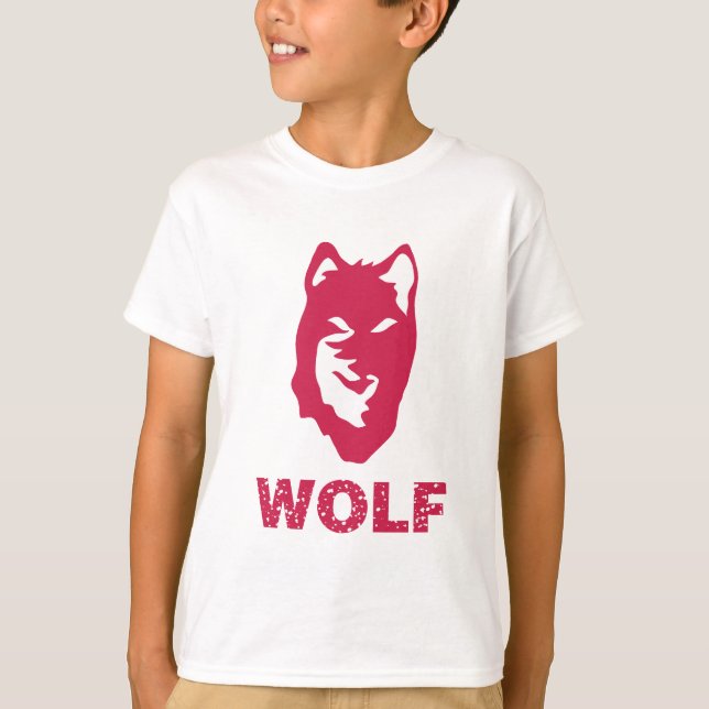 T-shirt Loup (Rouge) (Devant)