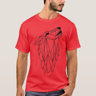 T-shirt Loup sauvage de Howam géométrique