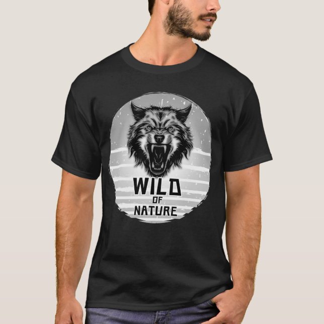 T-shirt Loup sauvage de la nature (Devant)