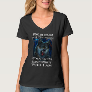 T-shirt Loup Si Vous Êtes Choqué Par Ce Que Je Dis Alors V
