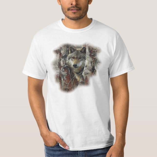 T-shirt loup solitaire (Devant)