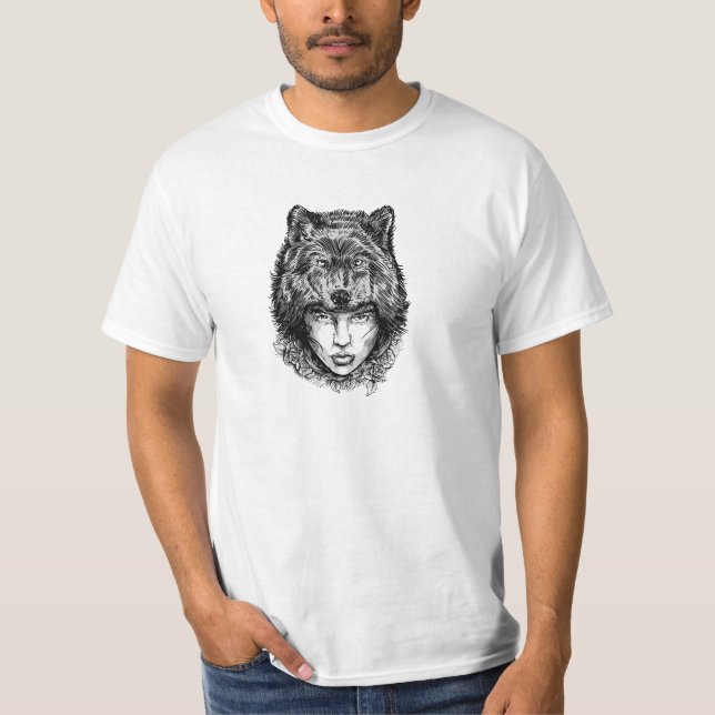 T-shirt Loup Solitaire (Devant)