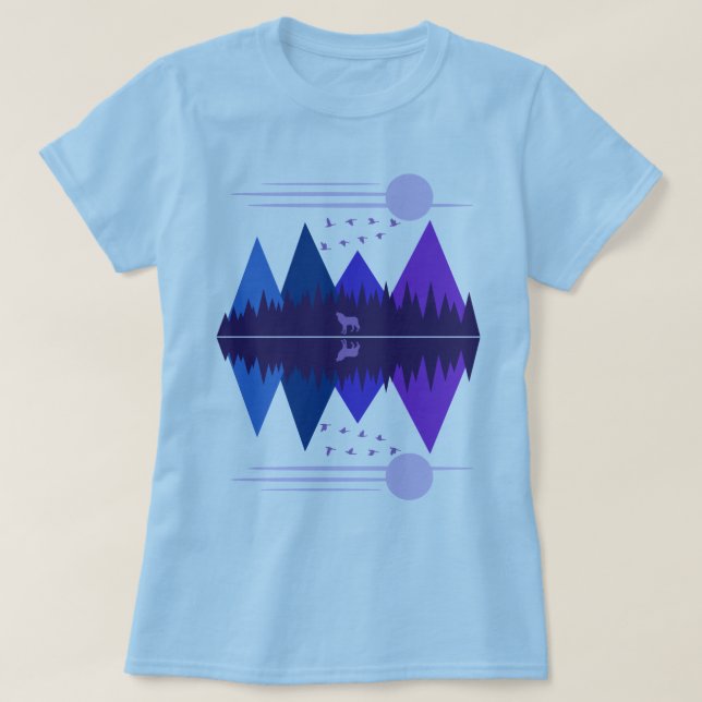 T-shirt Loup solitaire (Design devant)