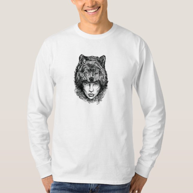 T-shirt Loup solitaire (Devant)