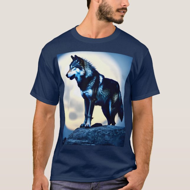 T-shirt Loup solitaire (Devant)
