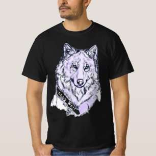 T-shirt Loup solitaire Améthyste pourpre