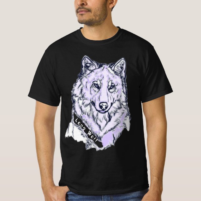 T-shirt Loup solitaire Améthyste pourpre (Devant)