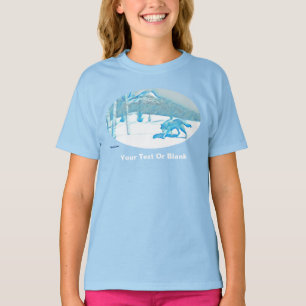 T-shirt Loup Solitaire En Hiver