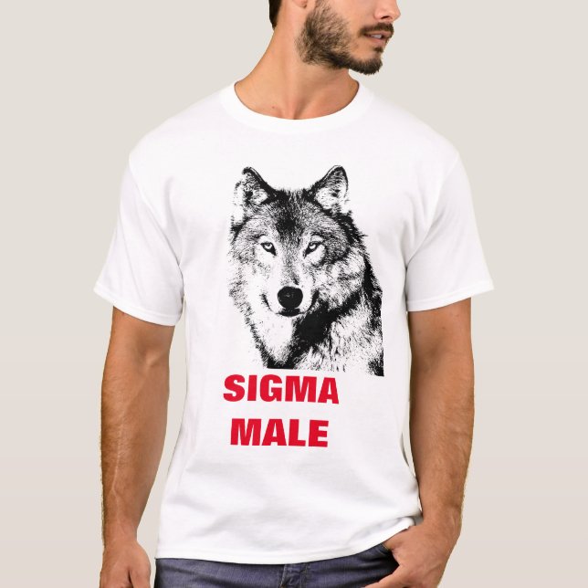 T-shirt Loup solitaire masculin de Sigma (Devant)