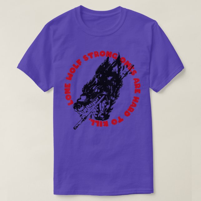 T-shirt Loup solitaire Ondes fortes Bâtiment de carrosseri (Design devant)
