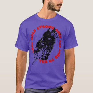 T-shirt Loup solitaire Ondes fortes Bâtiment de carrosseri