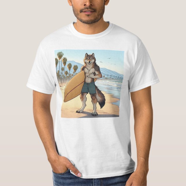 T-shirt Loup surfeur (Devant)