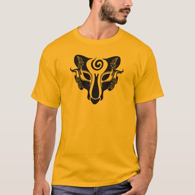 T-shirt Loup tribal (Devant)