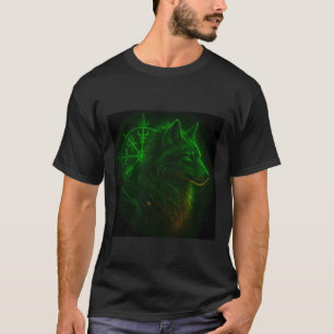 T-shirt Loup Viking Runes d'Odin Boussole Nordique Loups V