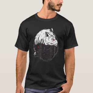 T-shirt Loup Yin Yang Noir Et Blanc Pour Loups Animaux