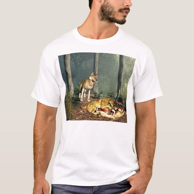 T-shirt Loups au jeu (Devant)